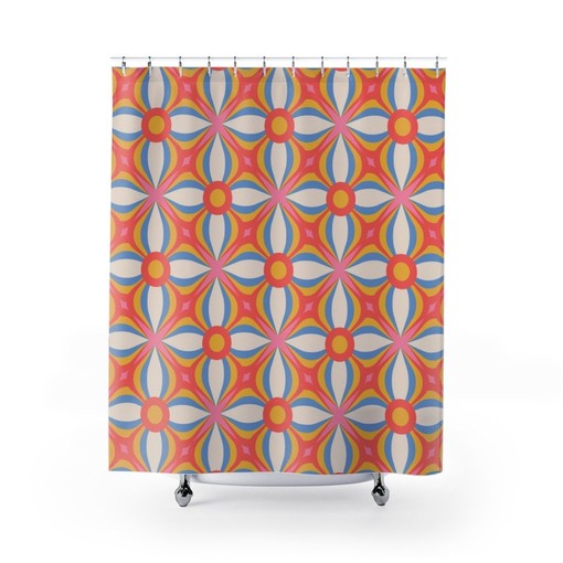 Unique Printed Retro Shower Curtain: Gift Idea for Your Bathroom Decor