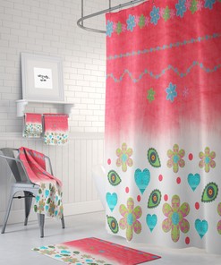 Unique Shower Curtains Boho Floral Shower Curtain in Rich Print