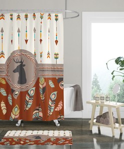 Unique Shower Curtains Boho Tribal Deer Shower Curtain