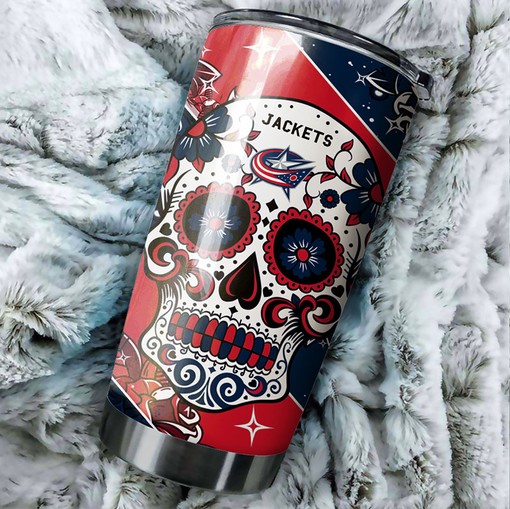 Unique Skull Design Columbus Blue Jackets NHL Tumbler for Fans