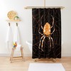 Unique Spider Shower Curtain | Black Curtain | Eco-Friendly and Waterproof | Spider Decor | Restroom Shower Curtains