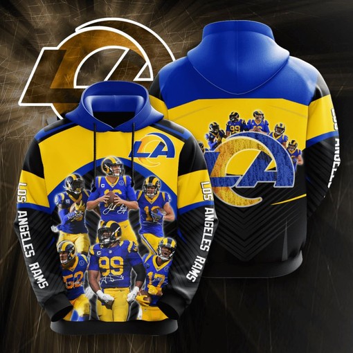 Unique Style All Over Print Hoodie for Los Angeles Rams from Printful