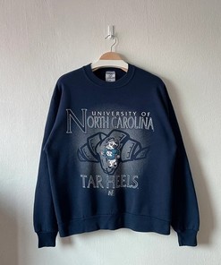 Unique Vintage 90s University of North Carolina Tar Heels Crewneck Sweatshirt, T-shirt, Hoodie Gifts for Fans