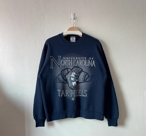 Unique Vintage 90s University of North Carolina Tar Heels Crewneck Sweatshirt, T-shirt, Hoodie Gifts for Fans