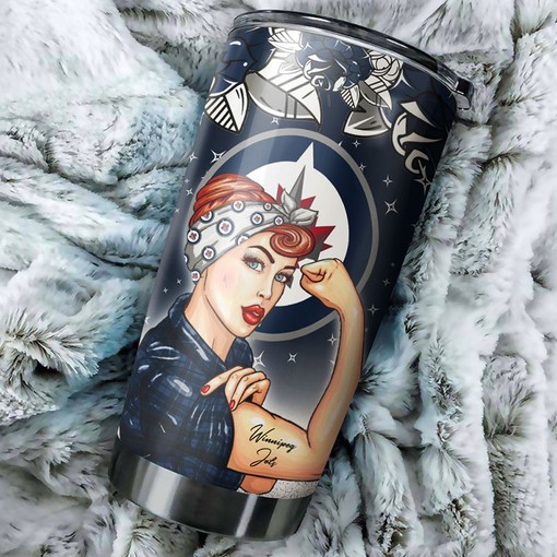 Unique Winnipeg Jets NHL Tumbler for Strong Best Moms Ever - Custom Drinkware for Fans - Image 2