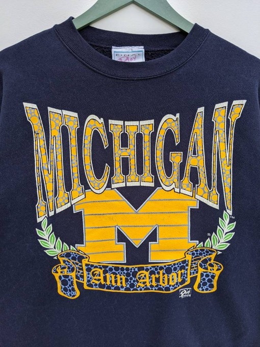 Unisex Sweatshirt Hoodie Shirt - Vintage Style 89 Michigan Ann Arbor - Image 2