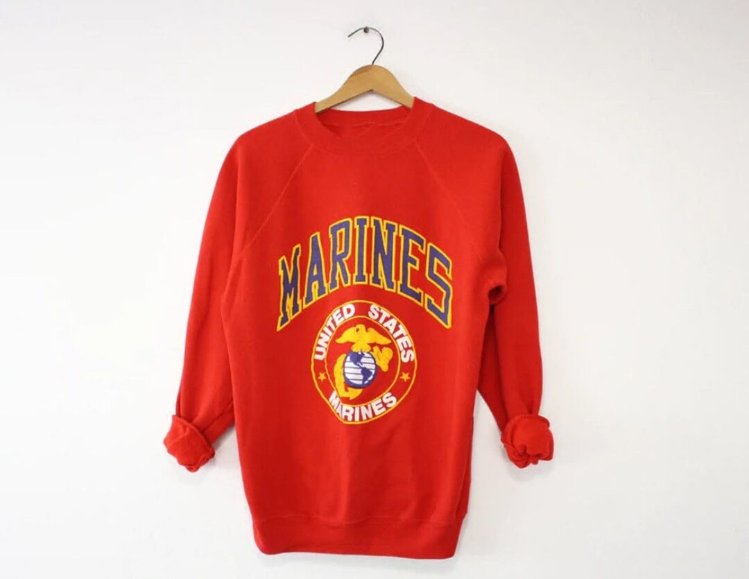 United States Marine Corps Vintage Style Sweatshirt, Ideal Gift for Military Fans