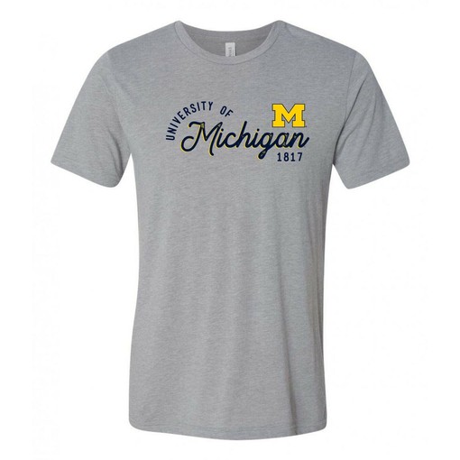University Block Michigan Wolverines Crewneck Shirt for Sports Fans and Supports