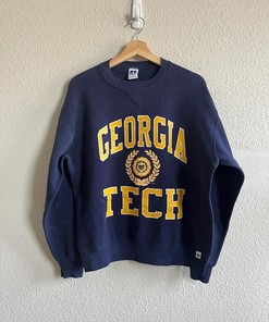 University Georgia Tech 90s Vintage Style Sweatshirt T-shirt - Ideal Gift for Football Fans