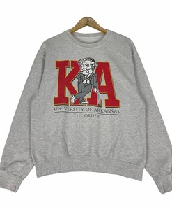 University Of Arkansas Crewneck Sweatshirt Perfect for Vintage NCAA Fans