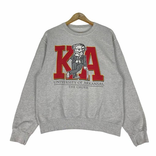 University Of Arkansas Crewneck Sweatshirt Perfect for Vintage NCAA Fans