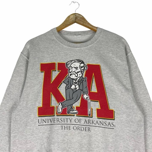 University Of Arkansas Crewneck Sweatshirt Perfect for Vintage NCAA Fans - Image 2