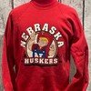 University Of Nebraska Cornhuskers Football Sweatshirt Hoodie All Sizes Vintage Red 1980s NCAA Shirt