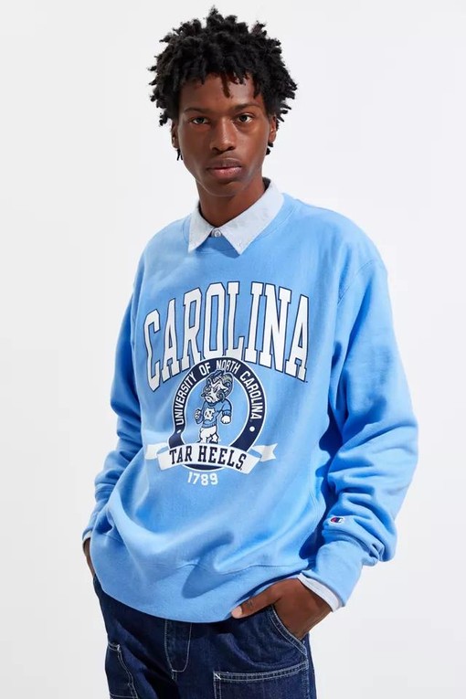University Of North Carolina Reverse Weave Crewneck Sweatshirt Hoodie Shirt - UNC Sweatshirt for Men - Image 2