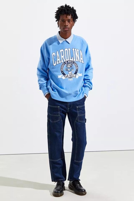 University Of North Carolina Reverse Weave Crewneck Sweatshirt Hoodie Shirt - UNC Sweatshirt for Men - Image 3