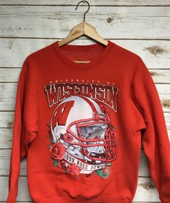 University Of Wisconsin Badgers Rose Bowl Crewneck Sweatshirt and Sweater in a Vintage Style