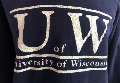 University Of Wisconsin Madison Blue 80s Vintage Ncaa College Sweatshirt, Unisex Sweatshirt Hoodie Shirt, NCAA Shirts - Image 2