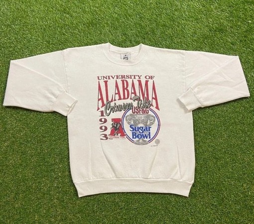 University of Alabama Crimson Tide Vintage Style Crewneck Sweatshirt, NCAA Sweater for Him or Her - College Shirts