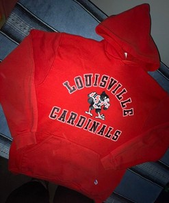 University of Louisville Cardinals Uni Football Hooded Sweatshirt - NCAA Shirts for Women