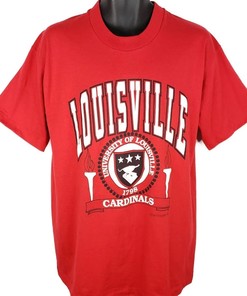 University of Louisville Cardinals Vintage T-Shirt, Sweatshirt, and Hoodie with NCAA Logo