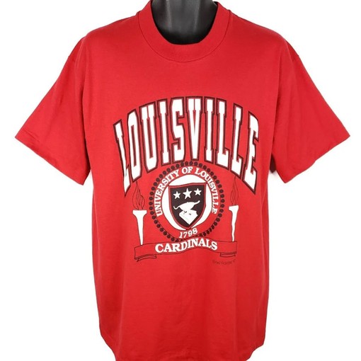 University of Louisville Cardinals Vintage T-Shirt, Sweatshirt, and Hoodie with NCAA Logo