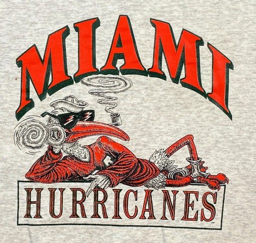 University of Miami Hurricanes Vintage Crewneck Sweatshirt Gift - NCAA Shirts for Men and Women - Image 2