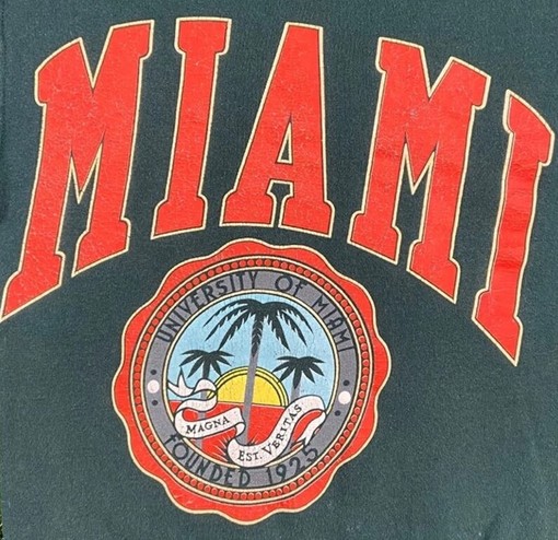 University of Miami Hurricanes Vintage Crewneck Sweatshirt - NCAA Shirts for Men and Women - Image 2