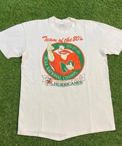 University of Miami Hurricanes Vintage T-Shirt Gift - NCAA Shirts for Men and Women
