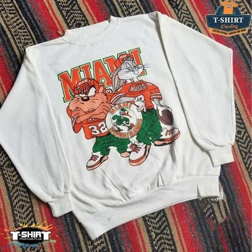 University of Miami Looney Tunes and NCAA Shirts - Vintage Hurricanes Shirt for Men and Women