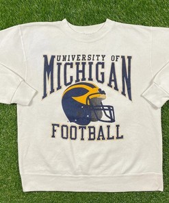 University of Michigan Football Crewneck Sweatshirt - Vintage Style 90S Shirt for NCAA Fans