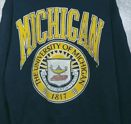 University of Michigan Sweatshirt, Michigan Sweater, and Vintage Style 90S Shirt for NCAA Fans - Image 2