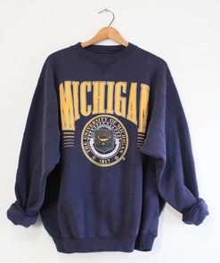 University of Michigan Wolverines Sweatshirt with Vintage Style - Perfect Gift for Her/Him