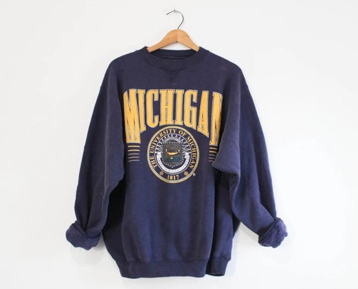 University of Michigan Wolverines Sweatshirt with Vintage Style - Perfect Gift for Her/Him