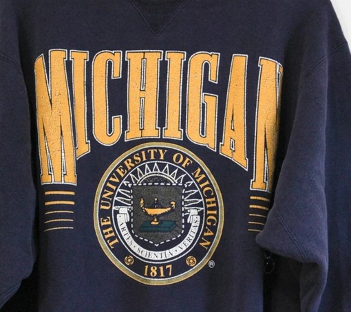 University of Michigan Wolverines Sweatshirt with Vintage Style - Perfect Gift for Her/Him - Image 2