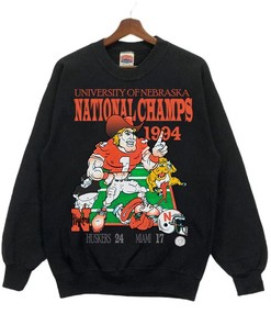 University of Nebraska Huskers National Champs Sweatshirt 1994 (ncaa shirts for men)