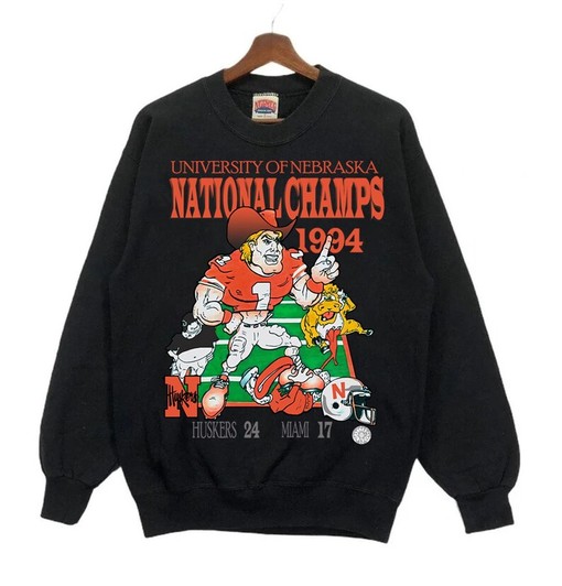 University of Nebraska Huskers National Champs Sweatshirt 1994 (ncaa shirts for men)