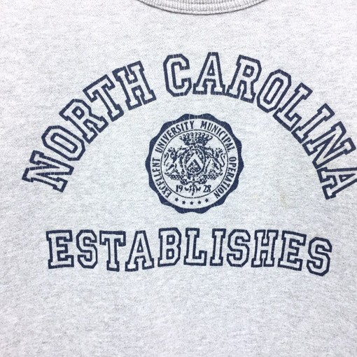 University of North Carolina Sweatshirt with Spellout Print, Vintage Pullover for NCAA Fans - Image 3