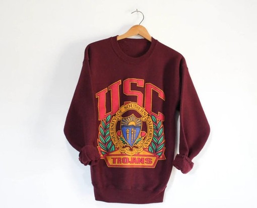 University of Southern California USC Trojans Vintage Style Sweatshirt, Comfortable Trojans Shirt and Hoodie