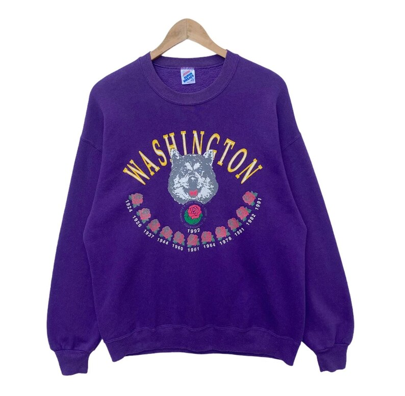 University of Washington Huskies Rose Bowl Sweatshirt Shirt 1993