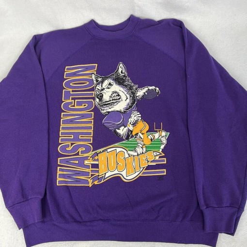 University of Washington Logo Sweatshirt, Vintage NCAA Shirts for Women