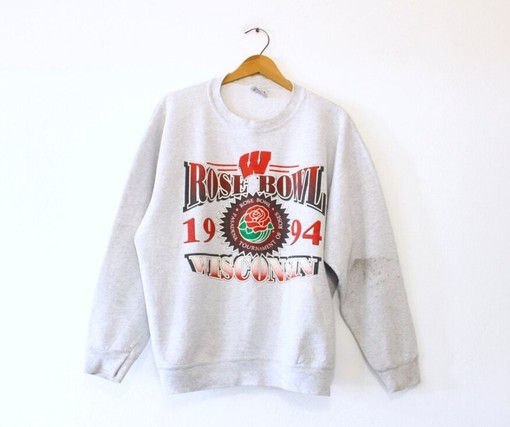 University of Wisconsin Badgers Rose Bowl 1994 Sweatshirt and Badgers Sweater in a Vintage Style