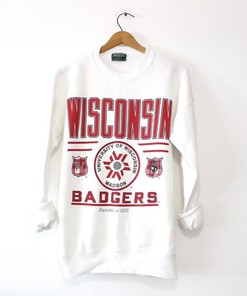 University of Wisconsin Vintage Style Shirt and Sweatshirt Bundle, Great Gift for NCAA Fans