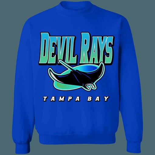 Unleash a New Style with Tampa Bay Devil Rays Vintage MLB Crewneck Sweatshirt Hoodie Shirt