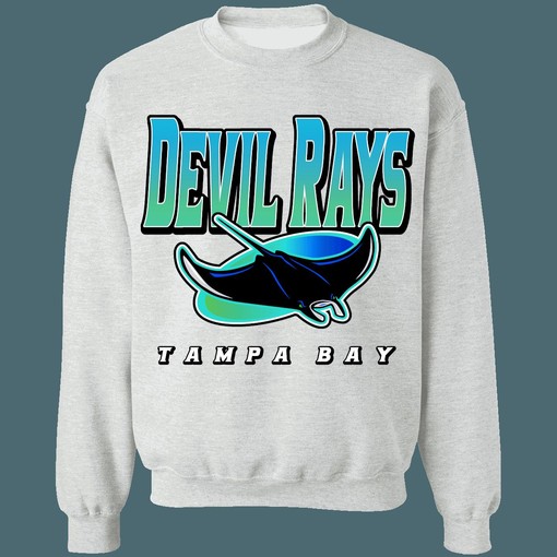 Unleash a New Style with Tampa Bay Devil Rays Vintage MLB Crewneck Sweatshirt Hoodie Shirt - Image 2
