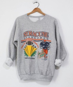Unleash the Nostalgic Memories with Vintage Style Syracuse University Orangemen Hall Of Fame Bowl 1989 Sweatshirt