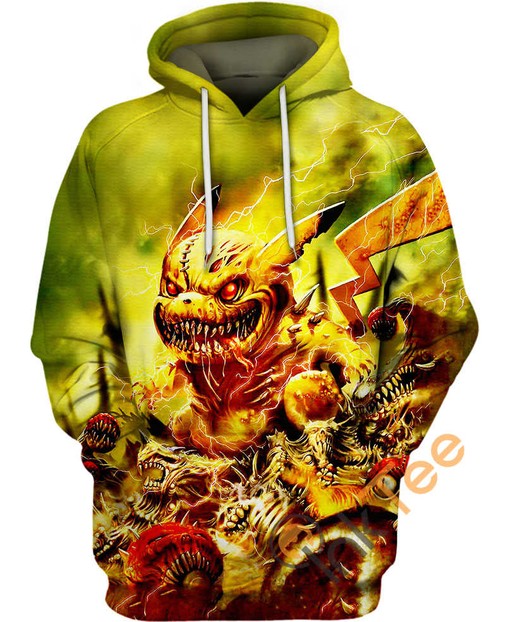 Unleash the Undead with Zombie Pikachu Hoodies 3D with Custom Design
