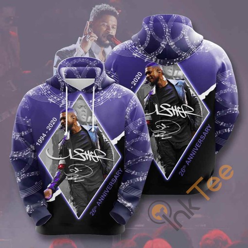 Usher USA Custom All Over Print 3D Hoodie - Fan Edition