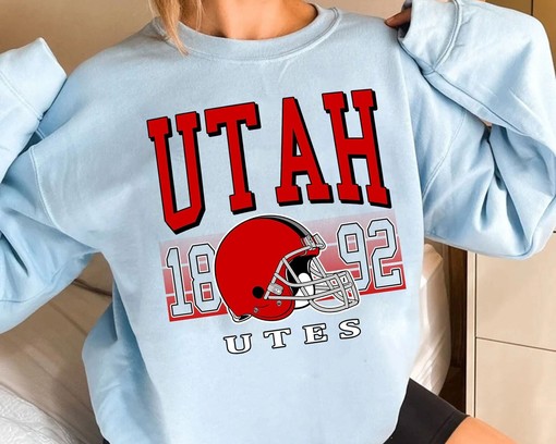 Utah Football Crewneck, Utah Football Sweatshirt, Football Fan Shirt, University Football Fan Shirt