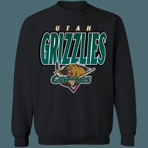 Utah Grizzlies Vintage ECHL Hockey Graphic Crewneck Sweatshirt - Retro Style - Image 2