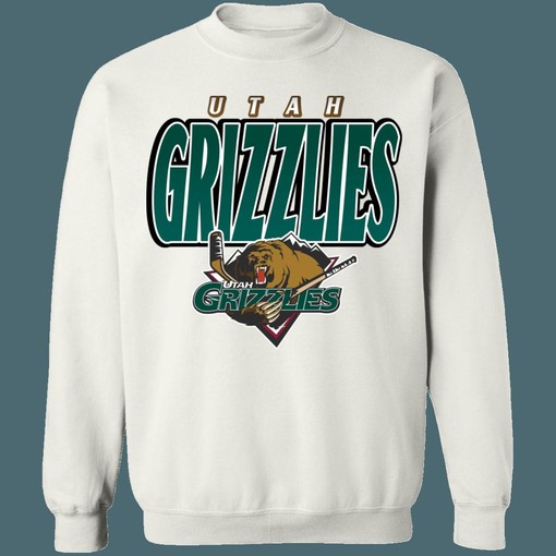 Utah Grizzlies Vintage ECHL Hockey Graphic Crewneck Sweatshirt - Retro Style - Image 3
